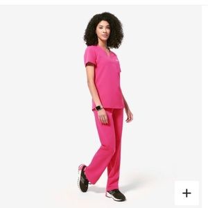 Hot Pink Figs Scrubs Set